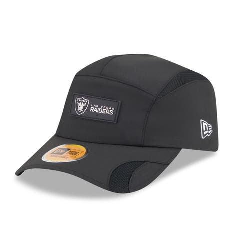 Men's New Era Black Las Vegas Raiders 2025 Sideline  Runner Adjustable Hat