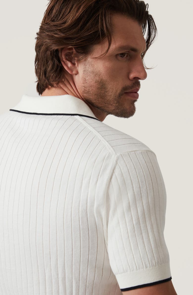 34 Heritage Johnny Collar Polo Sweater, Alternate, color, Off White
