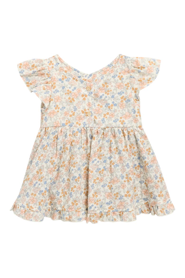 Lila Floral Print Cotton Skirted Romper, Alternate, color, IVORY