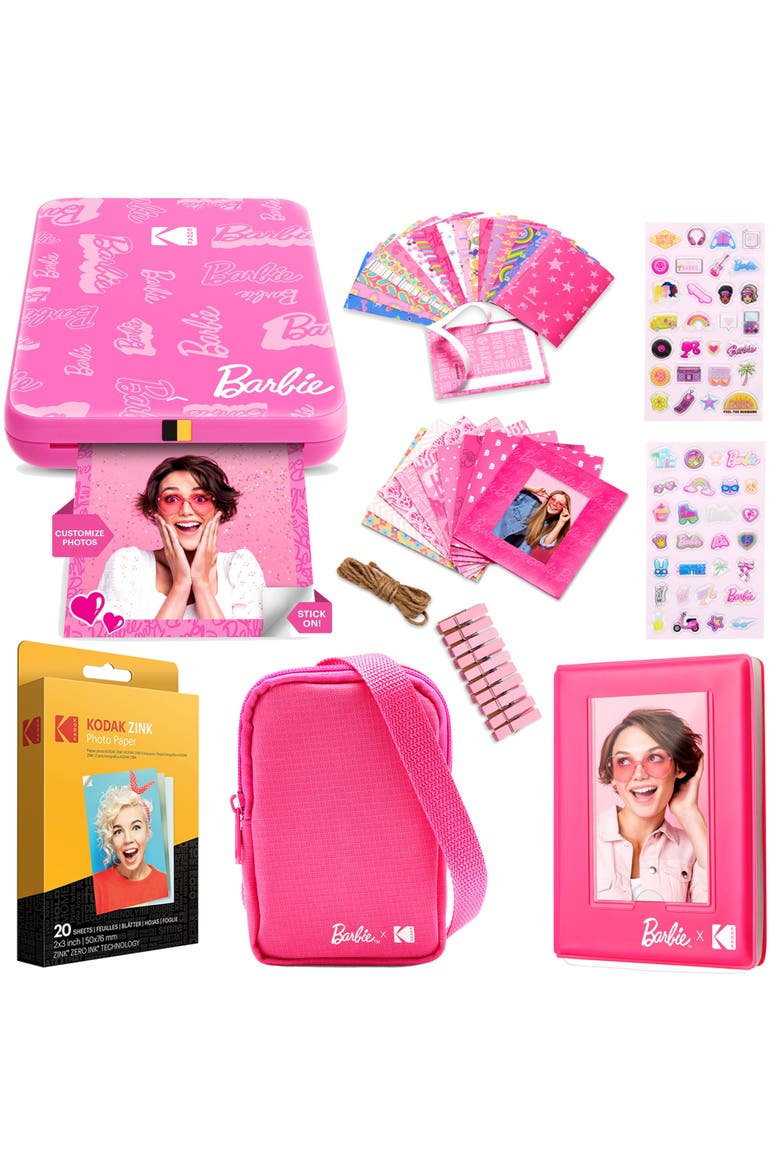 x Barbie Step Slim Printer Gift Bundle, Main, color, Pink