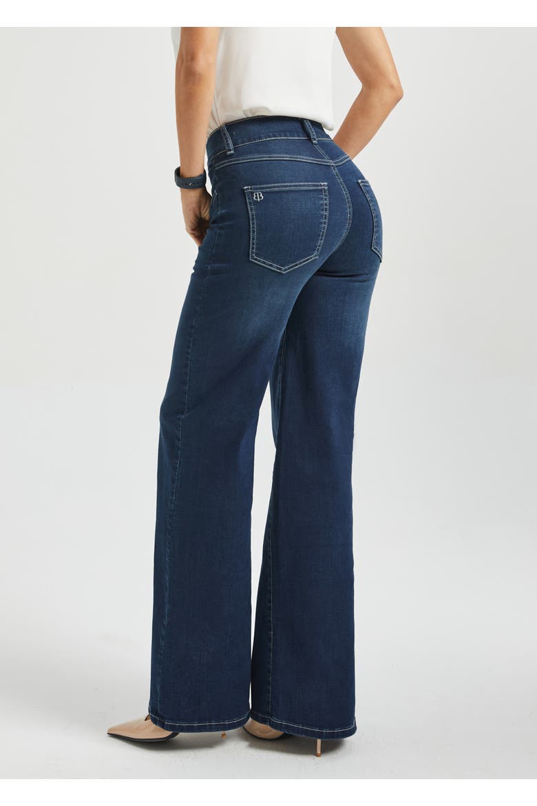 Signature Mid-Rise Stretch Denim | Wide Leg Jeans, Alternate, color, Roma Wash