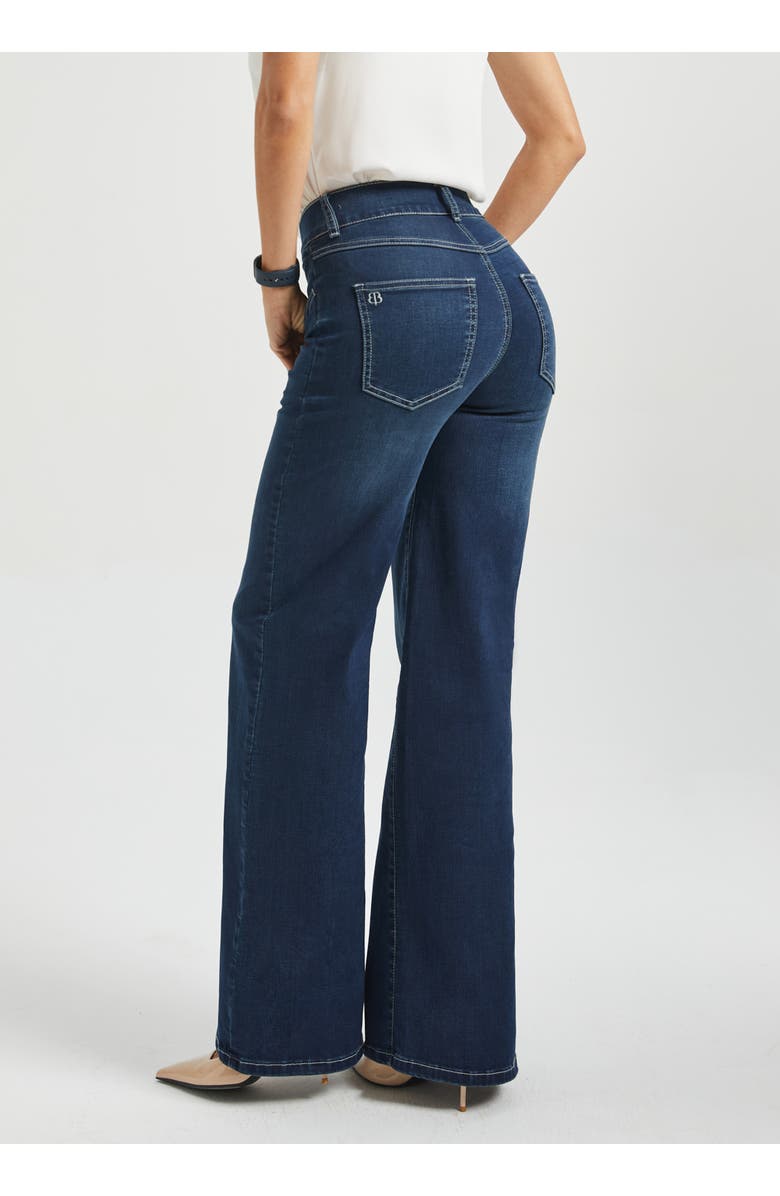 Betabrand Signature Mid-Rise Stretch Denim | Wide Leg Jeans, Alternate, color, Roma Wash