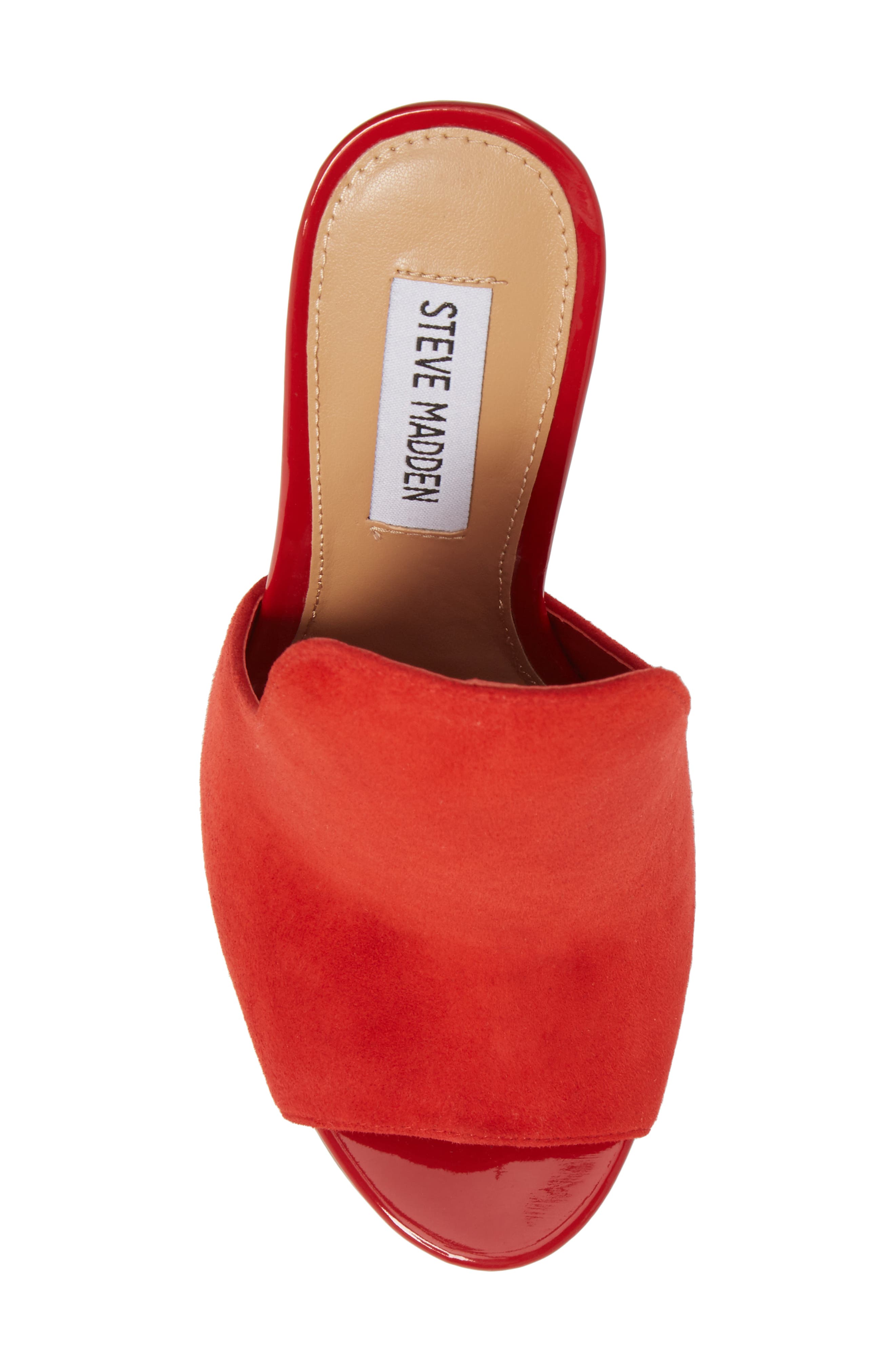 Sinful Sandal, Alternate, color, RED SUEDE