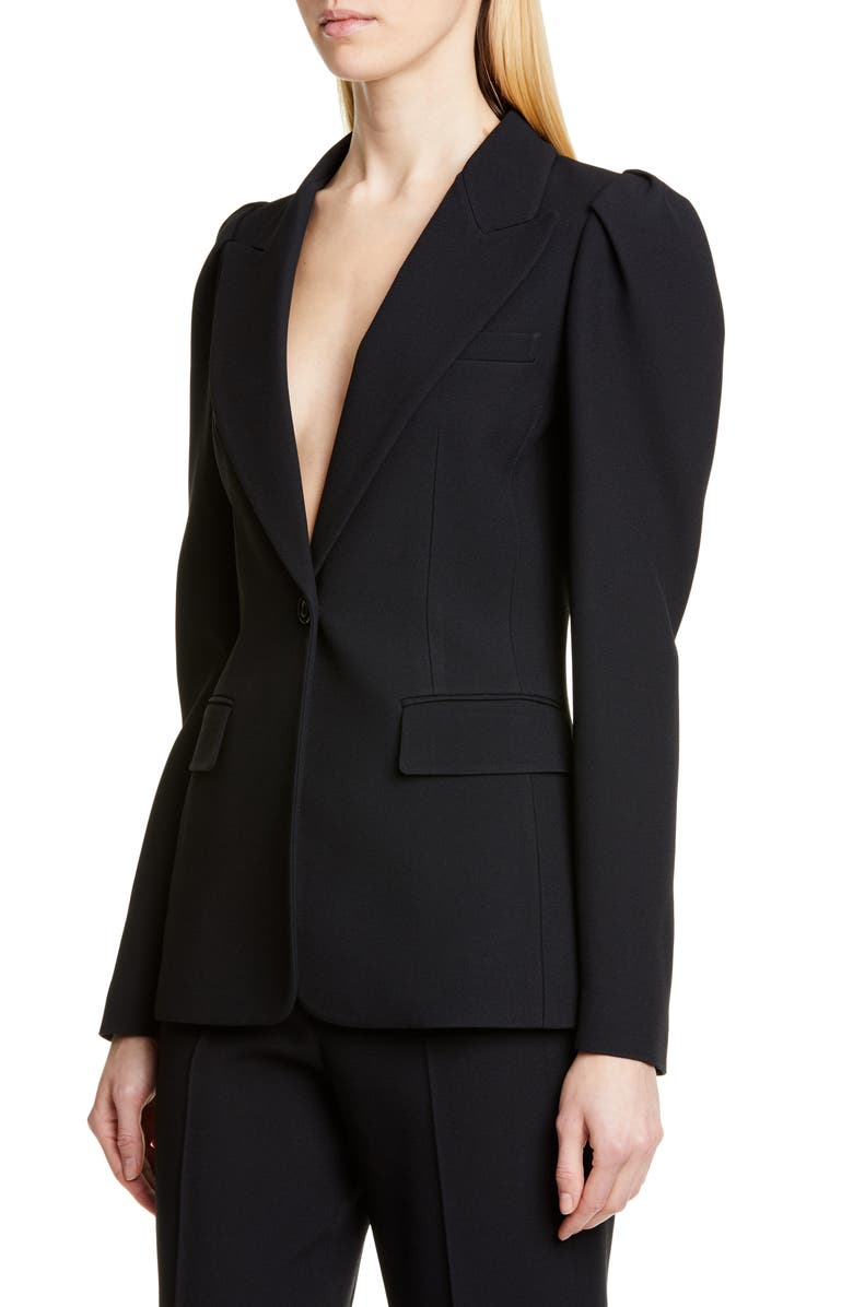 Michael Kors Collection Puff Sleeve Blazer, Alternate, color, 