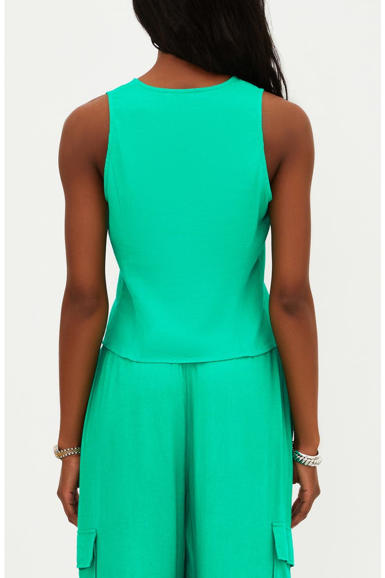 Arlowe Tie Front Vest, Alternate, color, MEDITERRANEAN MINT
