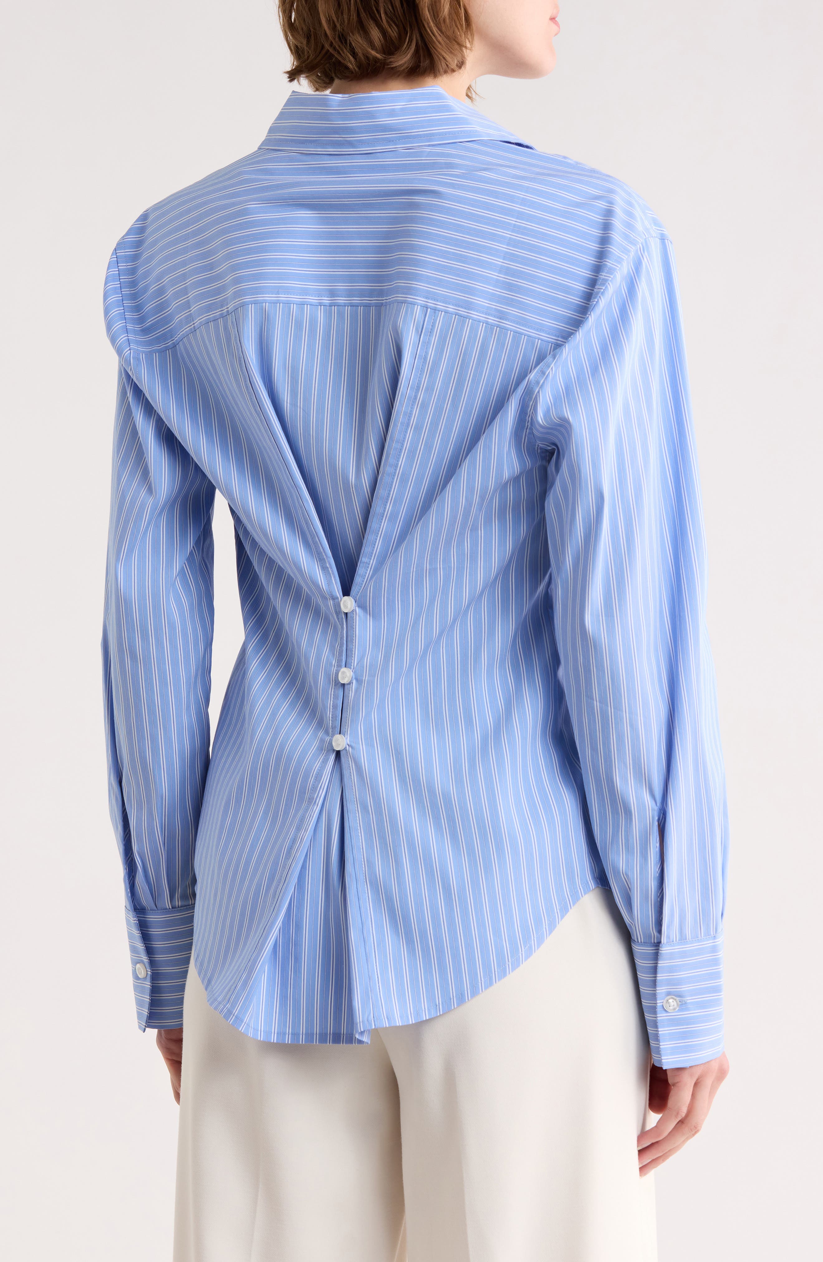 Stripe Poplin Button-Up Shirt - image 2