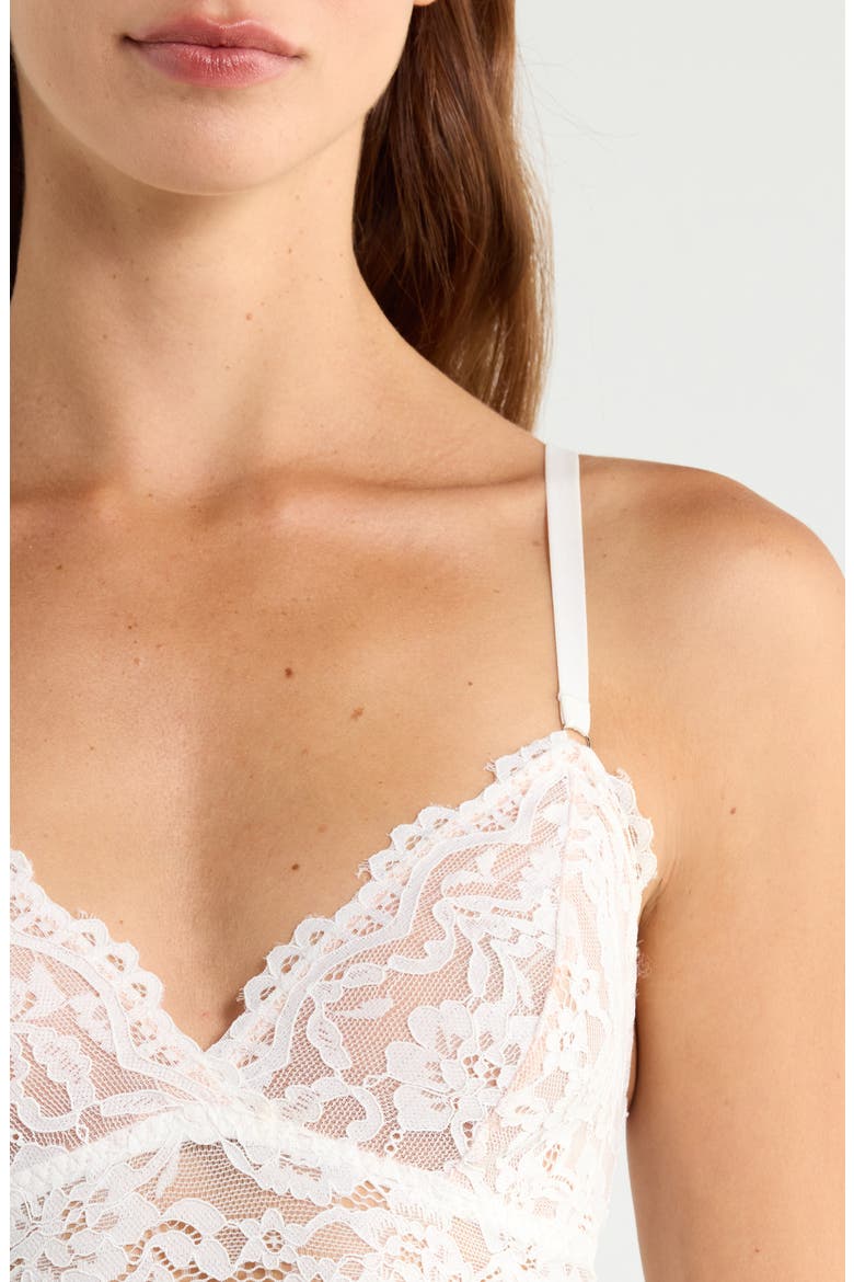 Lace Longline Bralette, Alternate, color, WHITE