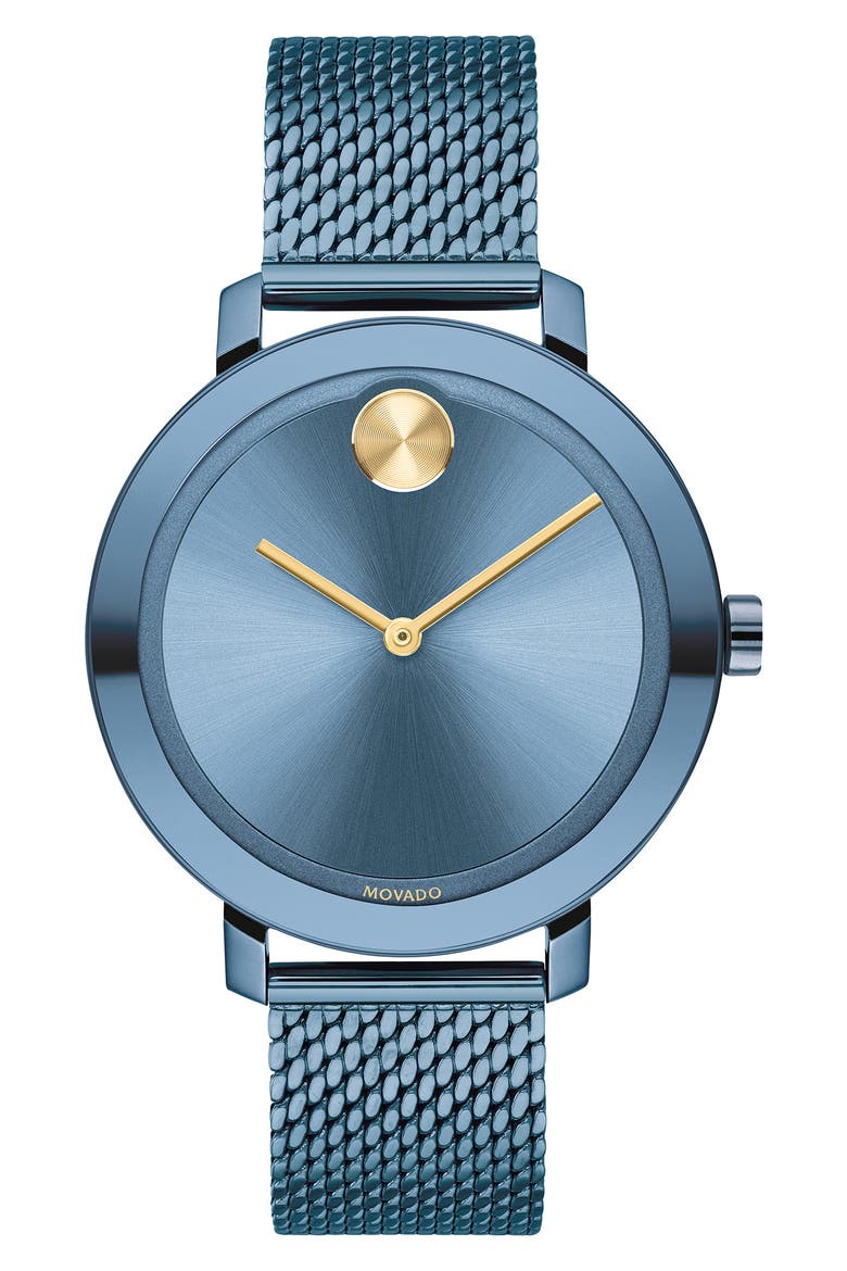 Bold Evolution Mesh Strap Watch, 34mm, Main, color, BLUE