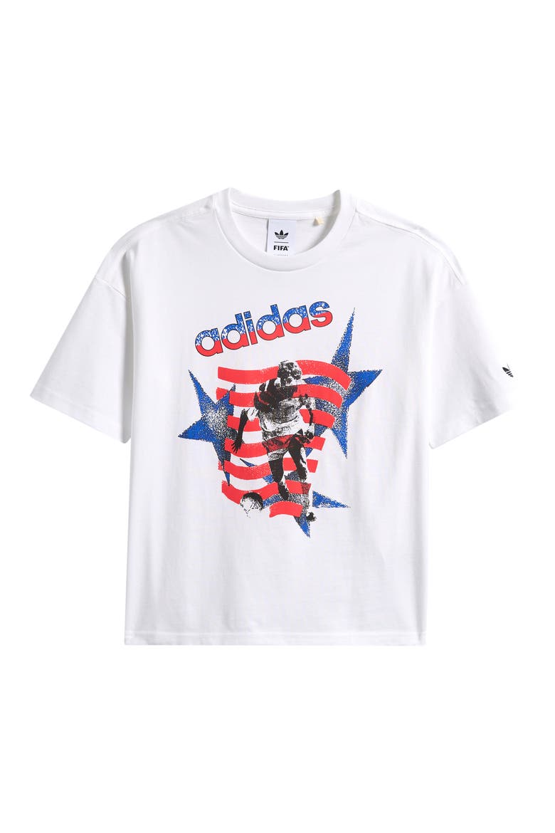 Kids' World Cup Star Cotton Graphic T-Shirt, Main, color, WHITE
