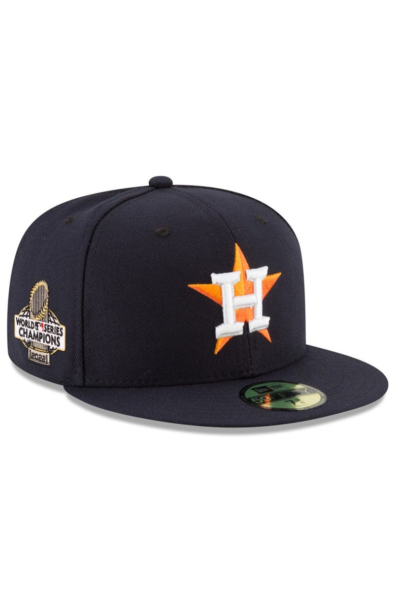 New Era Men's New Era  Navy Houston Astros 2022 World Series Champions Home Side Patch 59FIFTY Fitted Hat, Main, color, 