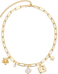 Adornia Initial Charm Pendant Necklace