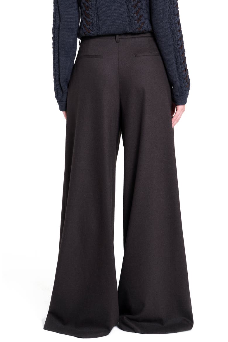 Avery Stretch Wool Wide Leg Pants, Alternate, color, CHOCOLATE