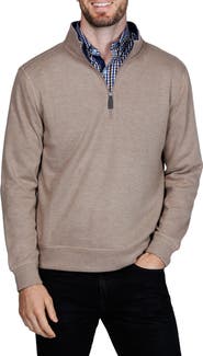 TailorByrd French Rib Quarter Zip Sweater