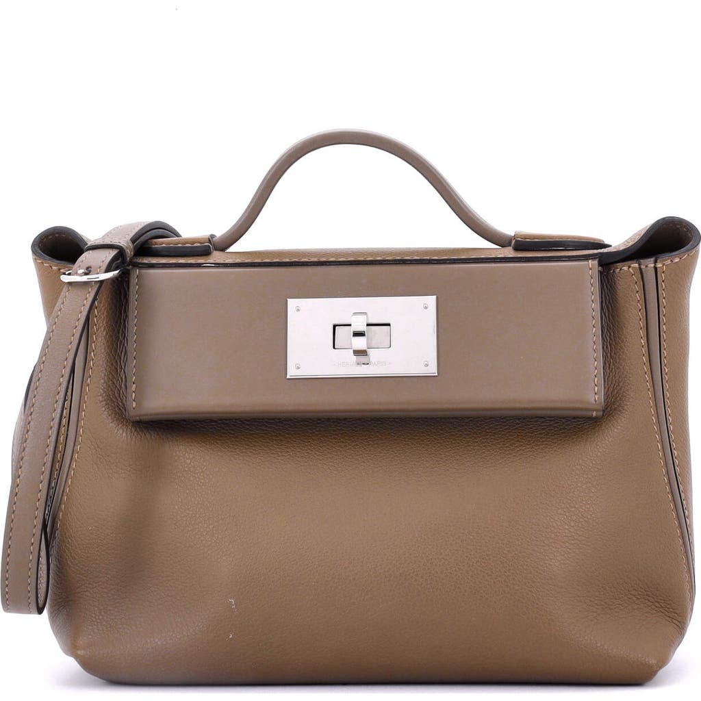 Pre-owned Hermes Hermes 24/24 Bag Evercolor With Swift 21 In Brown