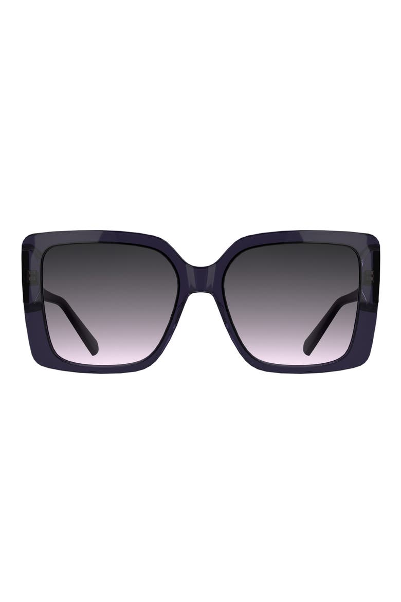 Amber Filigree 56mm Gradient Rectangular Sunglasses, Main, color, LAVENDER