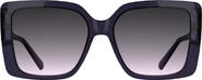 Kendra Scott Amber Filigree 56mm Gradient Rectangular Sunglasses