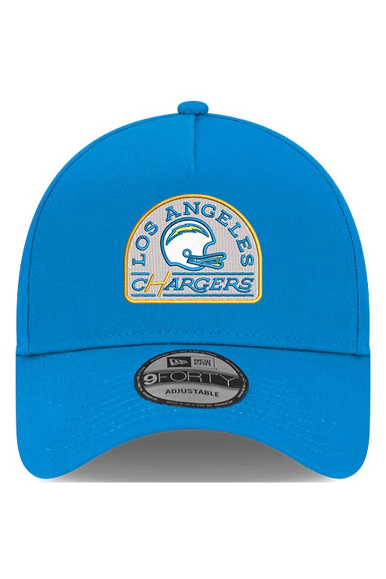 Men's New Era Powder Blue Los Angeles Chargers Charger Power A-Frame 9FORTY Trucker Adjustable Hat, Alternate, color, Powder Blue