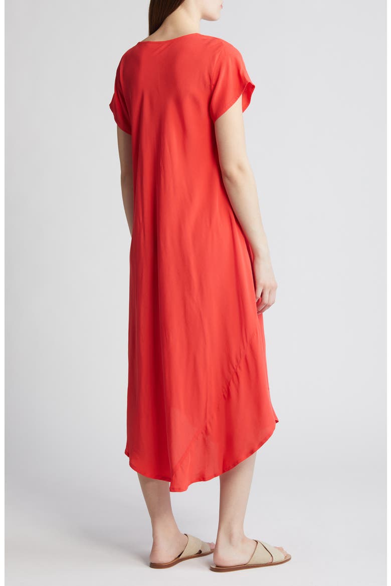 Nebili V-Neck Shift Dress, Alternate, color, HIBISCUS