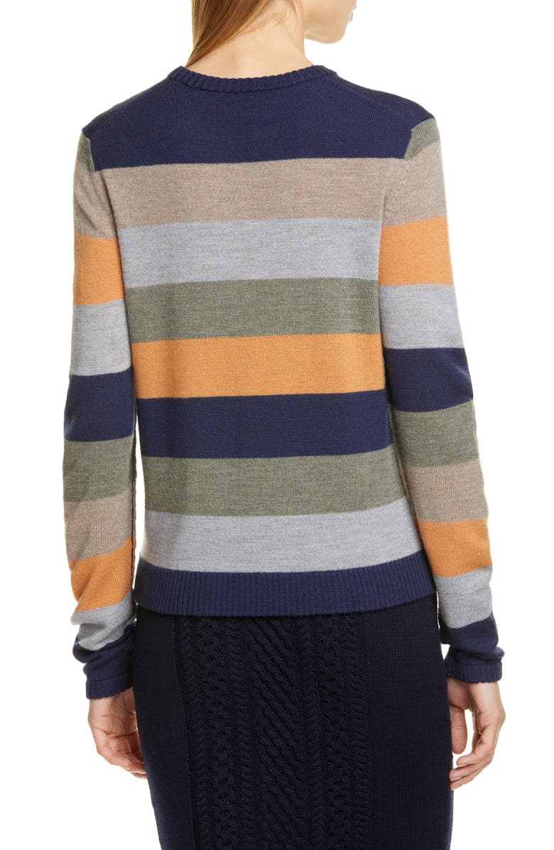 ATM Anthony Thomas Melillo Stripe Merino Wool Sweater, Alternate, color, 