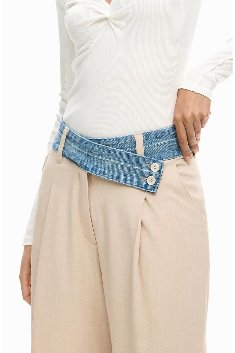 Pleat Front Wide Leg Pants, Alternate, color, MEDIUM BEIGE