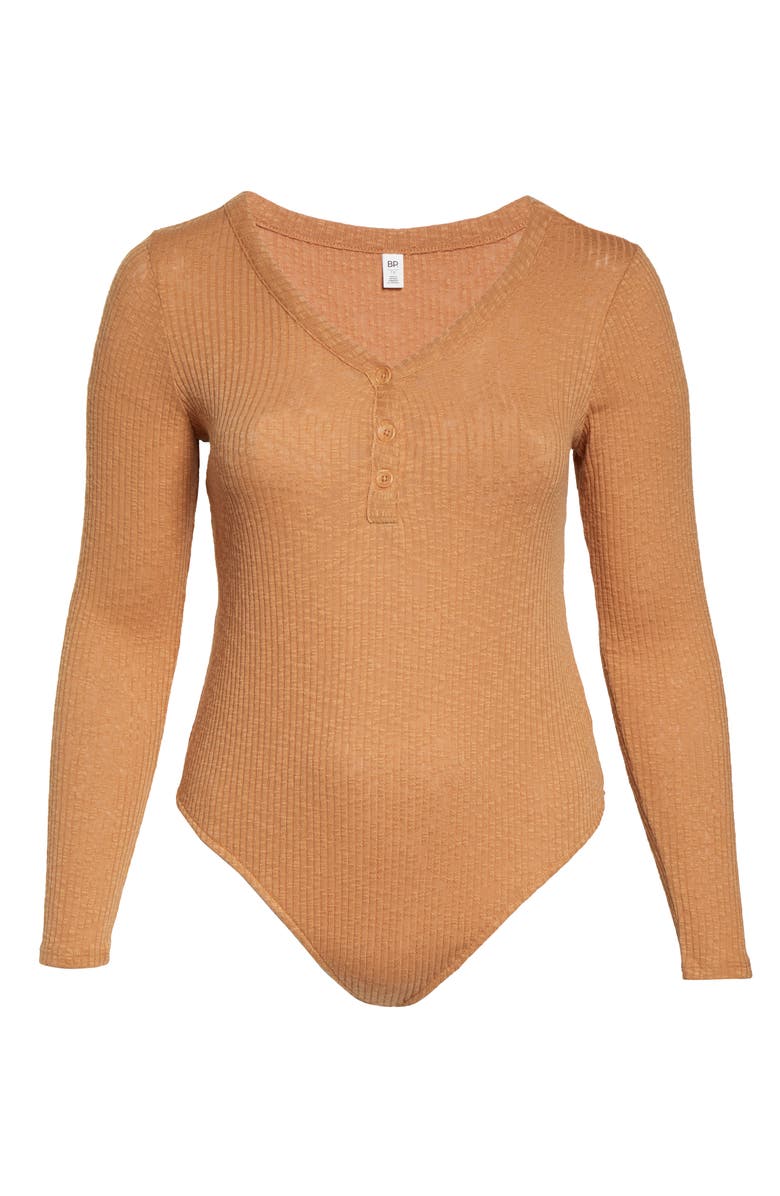 BP. Ribbed Henley Bodysuit, Alternate, color, 