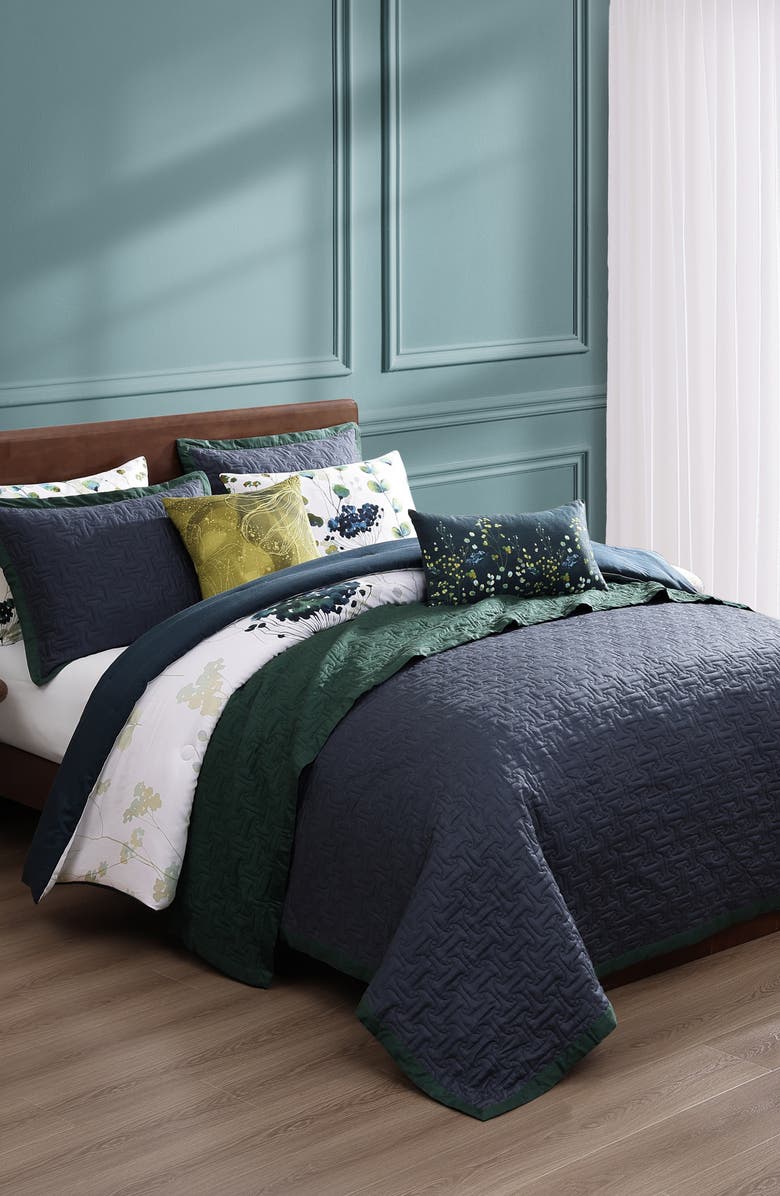 Bebejan Abstract Vines 8-Piece Reversible Comforter Set, Alternate, color, Blue