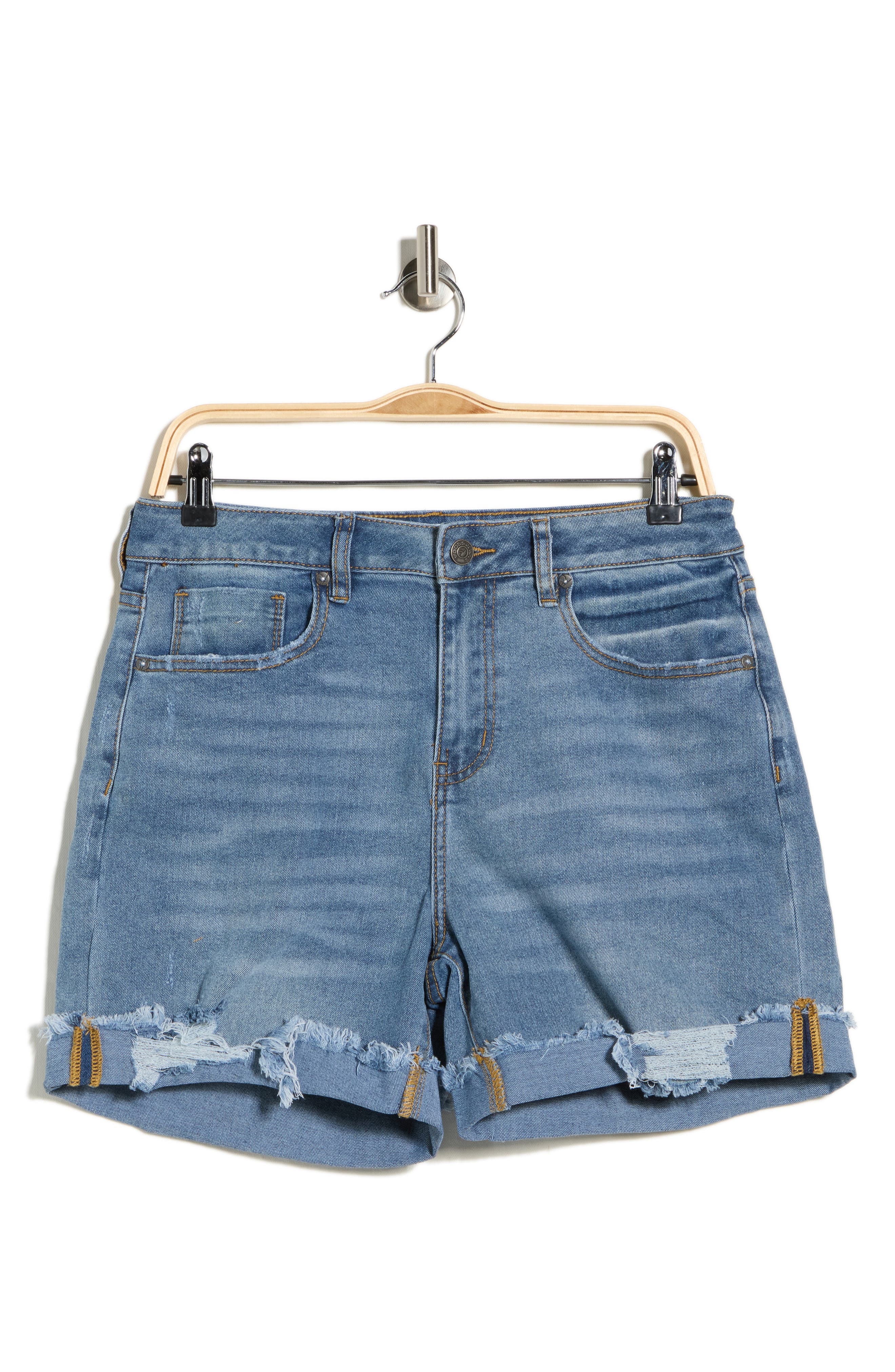 Vigoss Rolled Cuff High Waist Denim Shorts
