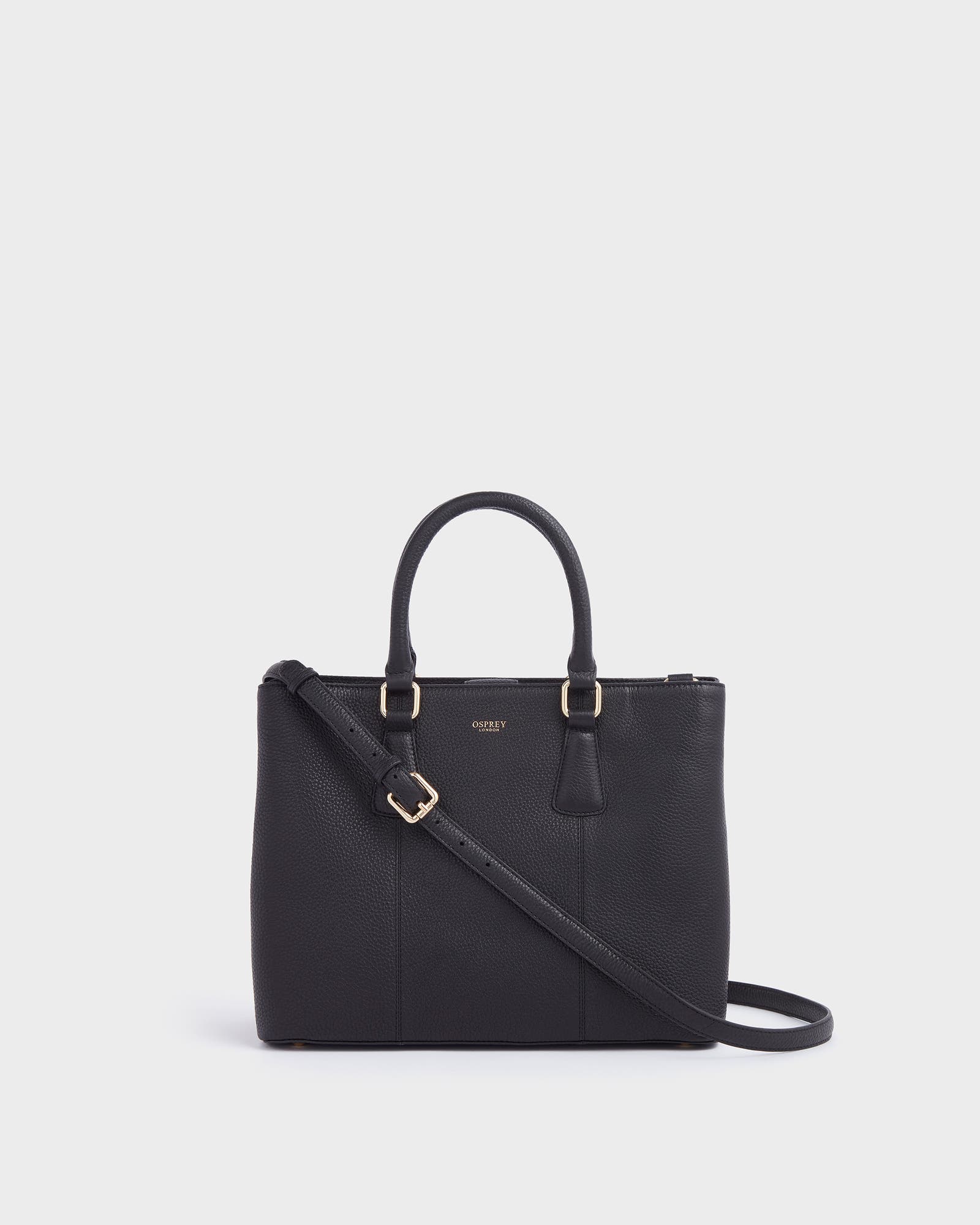 The Adaline Leather Workbag, Main, color, Black