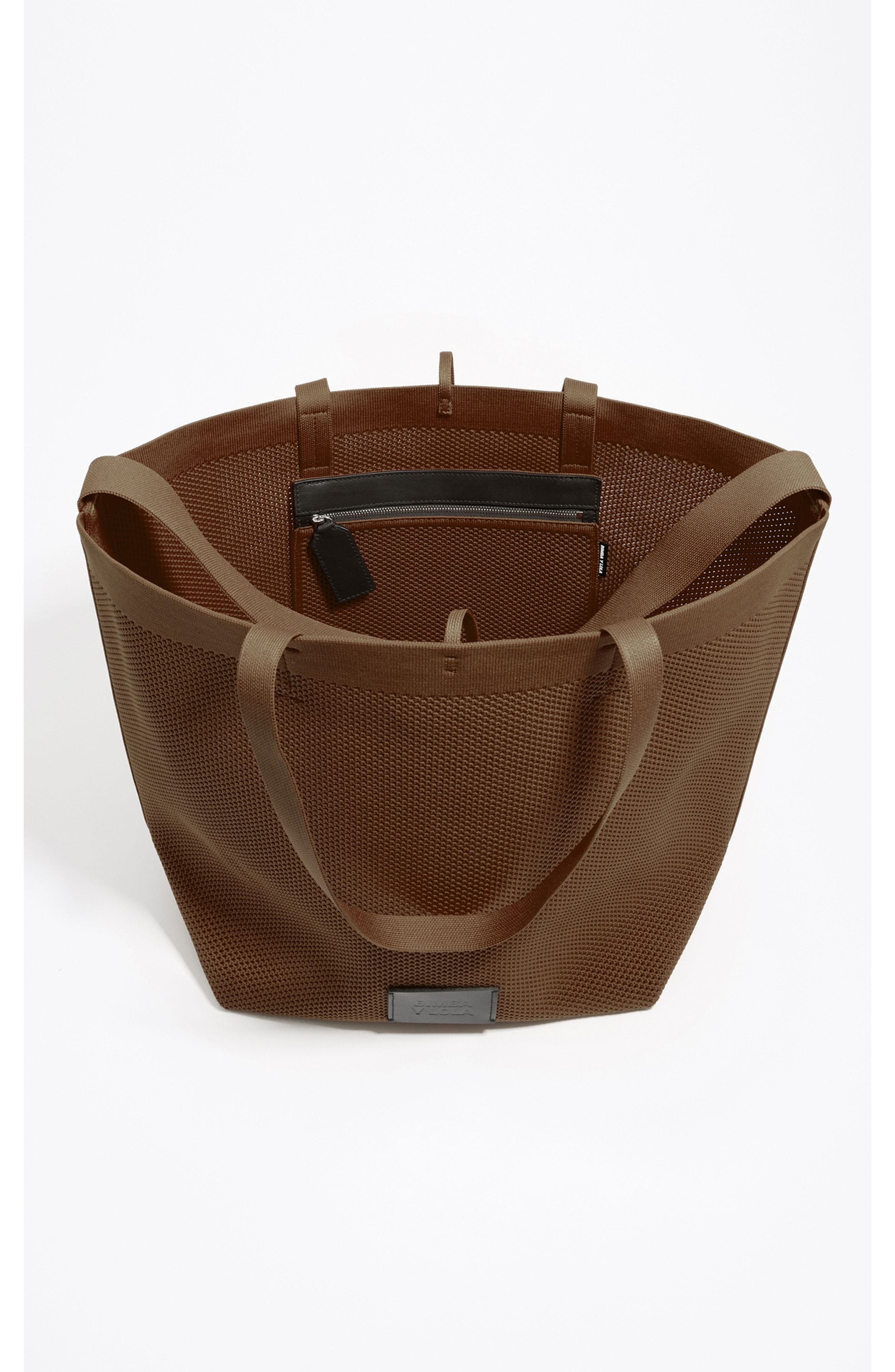 Large Flyknit Shopper Bag, Alternate, color, BROWN