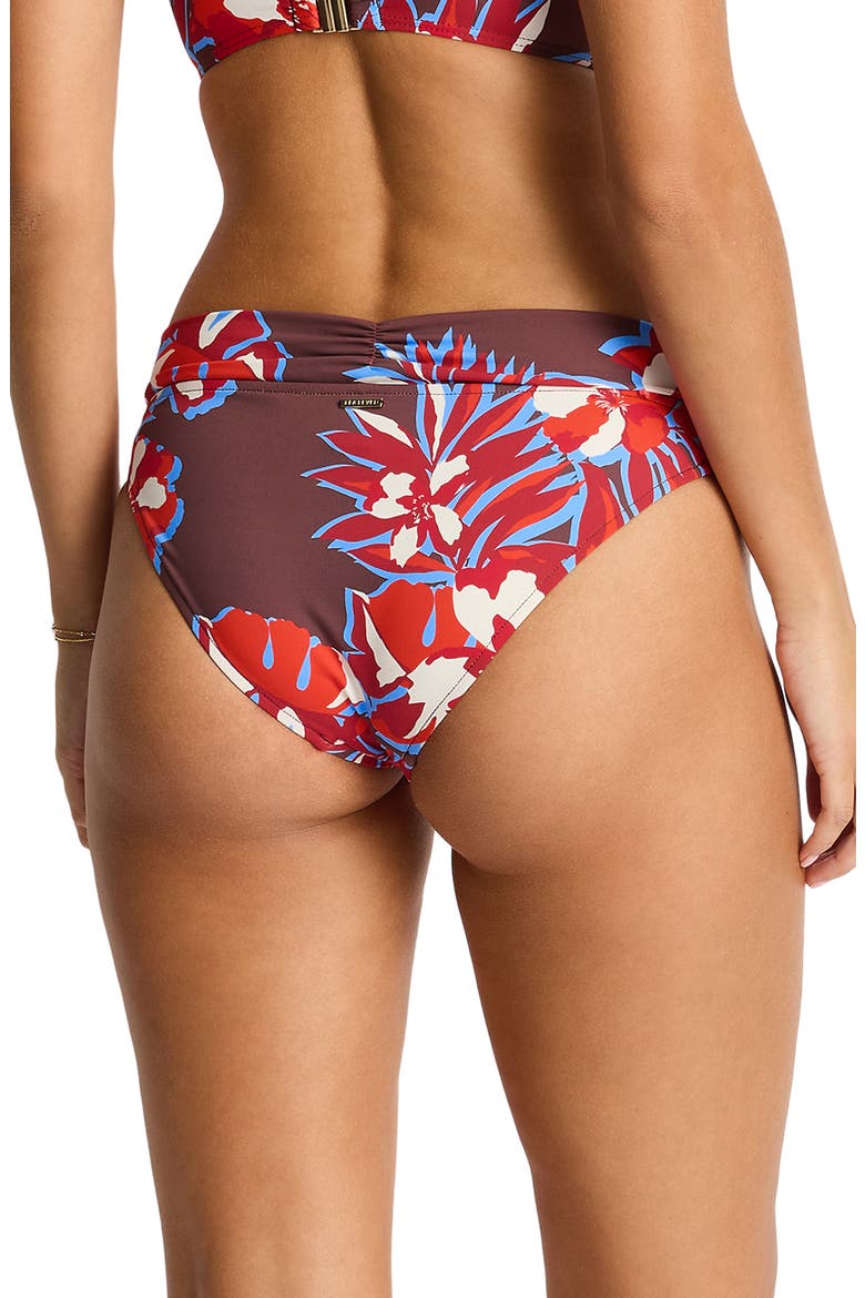 V-Front Mid Rise Bikini Bottoms, Alternate, color, CHOCOLATE