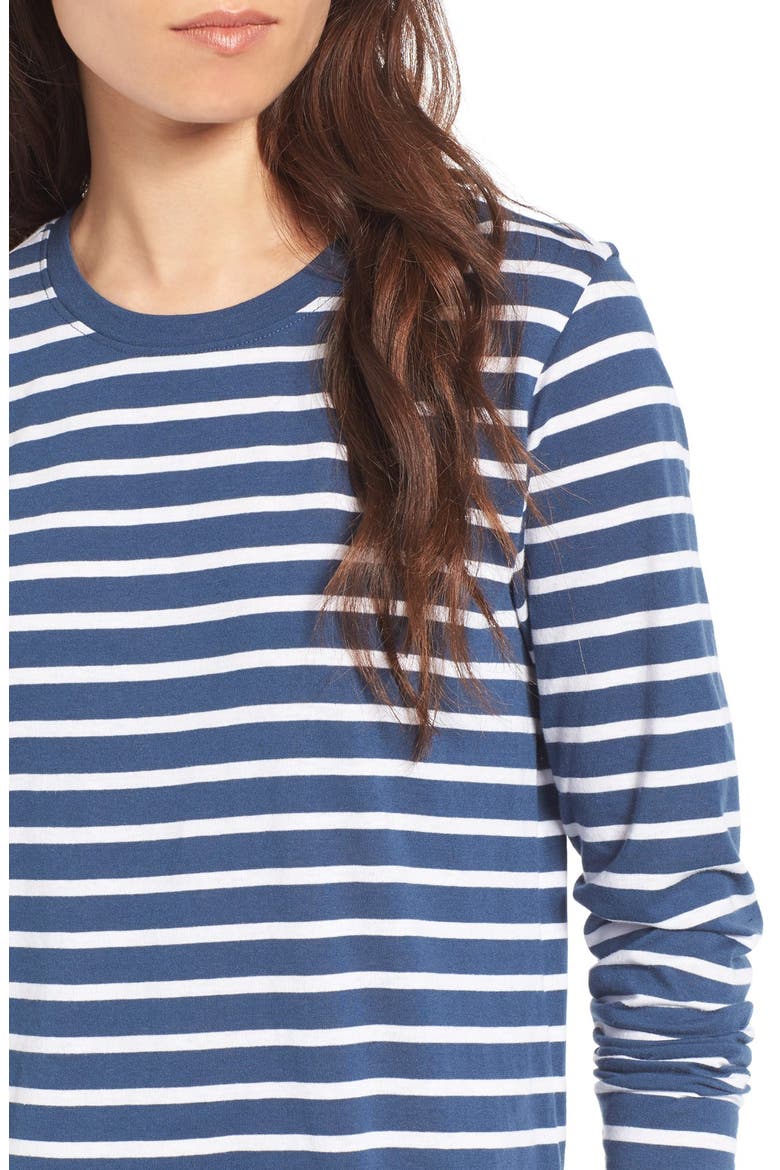 Stripe Crewneck Tee, Alternate, color, BLUE INSIGNIA LAUREN STRIPE