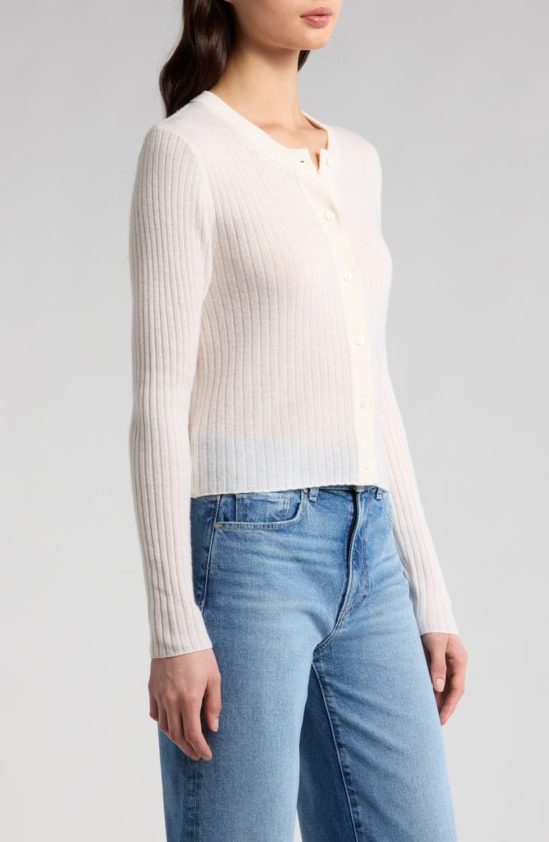 PAIGE Acqua Rib Cashmere Cardigan, Alternate, color, 