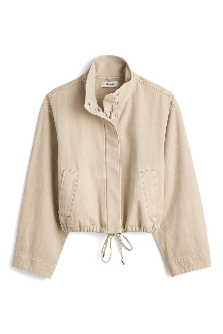 Denim Crop Field Jacket, Alternate, color, FADED KHAKI