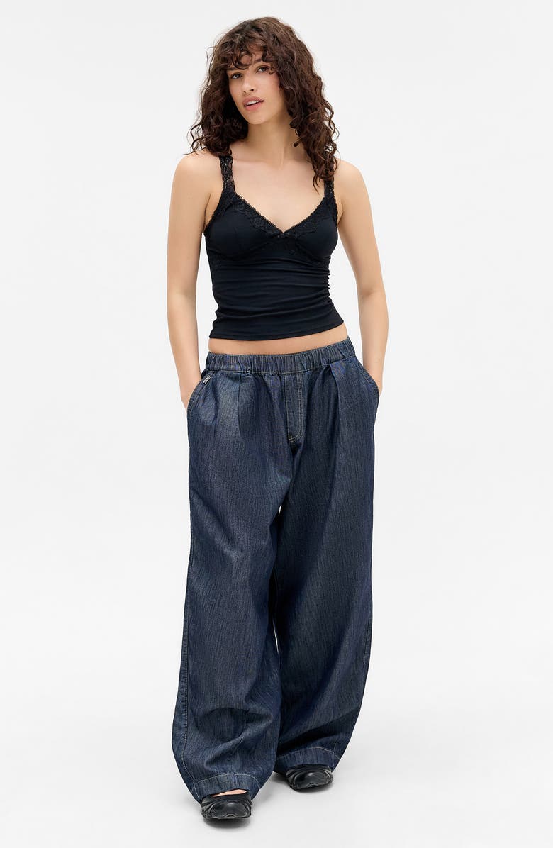 BDG Urban Outfitters Lace Trim Camisole, Alternate, color, Black