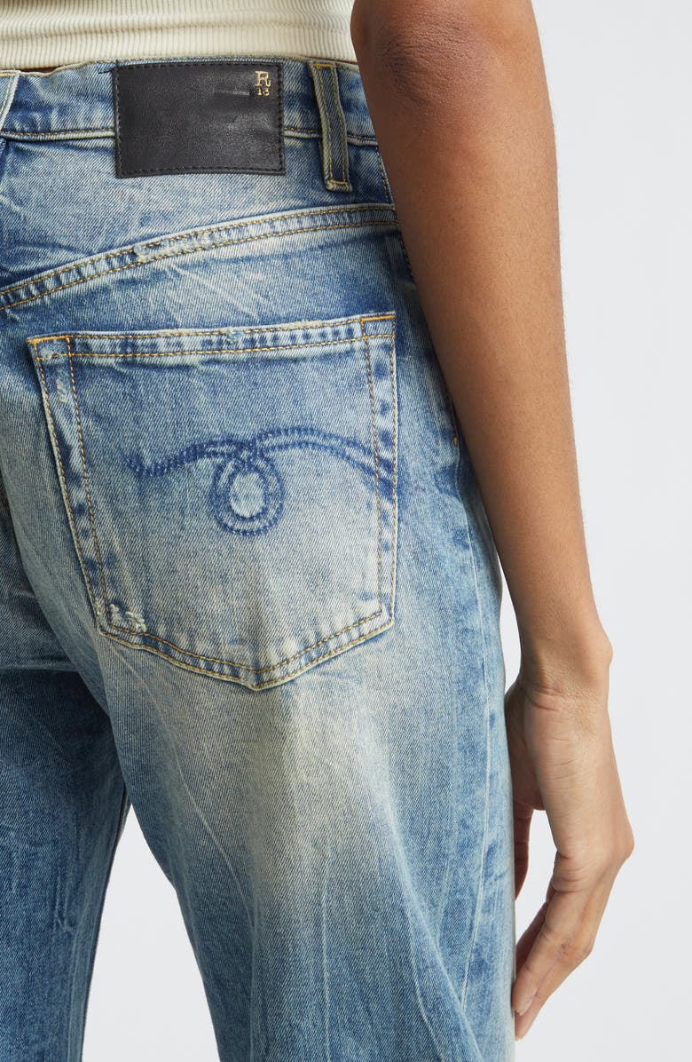 R13 Jane Flare Leg Jeans, Alternate, color, Kelly Stretch