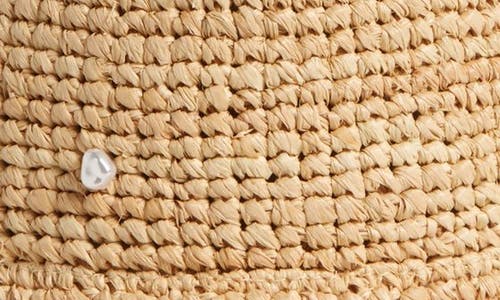 L*space Lspace Paco Embellished Paper Raffia Bucket Hat In Natural
