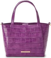 Brahmin Small Mona Croc Embossed Leather Tote