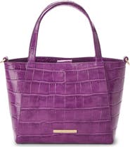 Brahmin Small Mona Croc Embossed Leather Tote