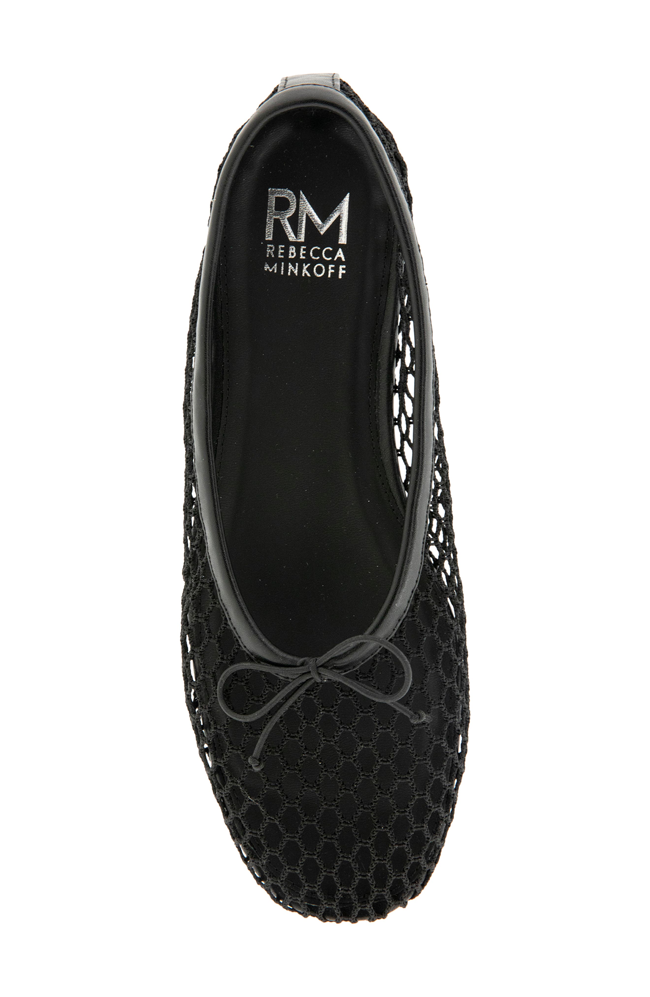 Rebecca Minkoff Bunny Mesh Ballet Flat, Alternate, color, Black