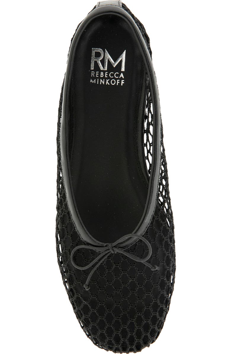Rebecca Minkoff Bunny Mesh Ballet Flat, Alternate, color, Black