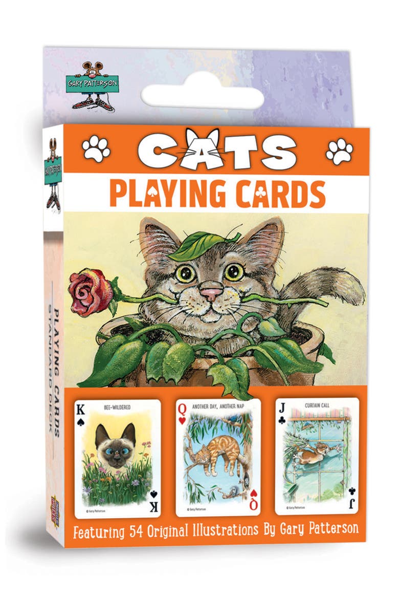 Cats Playing Cards, Main, color, Multicolor