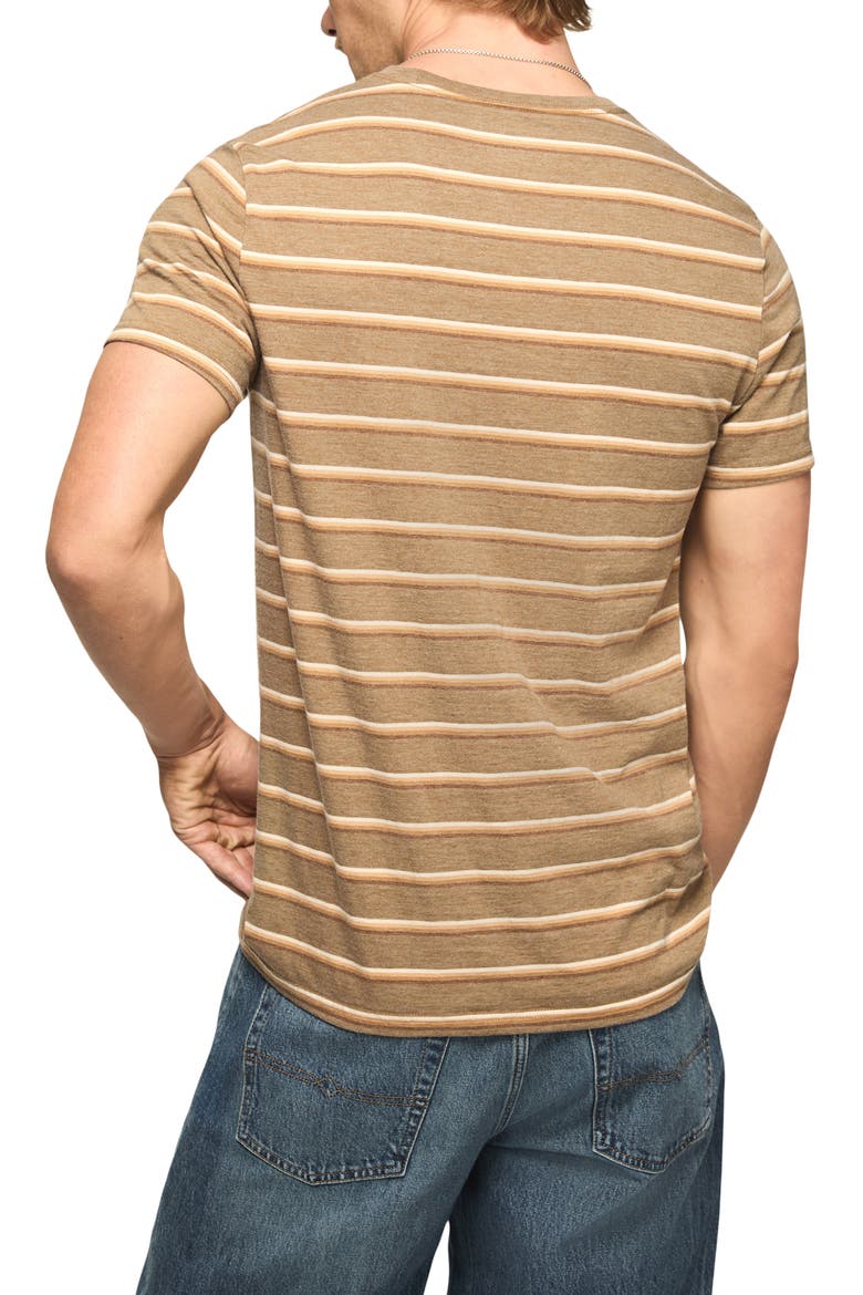 Stripe Crewneck T-Shirt, Alternate, color, KANGAROO MULTI