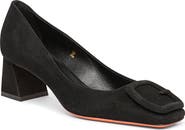 Santoni Women's suede low-heel pump