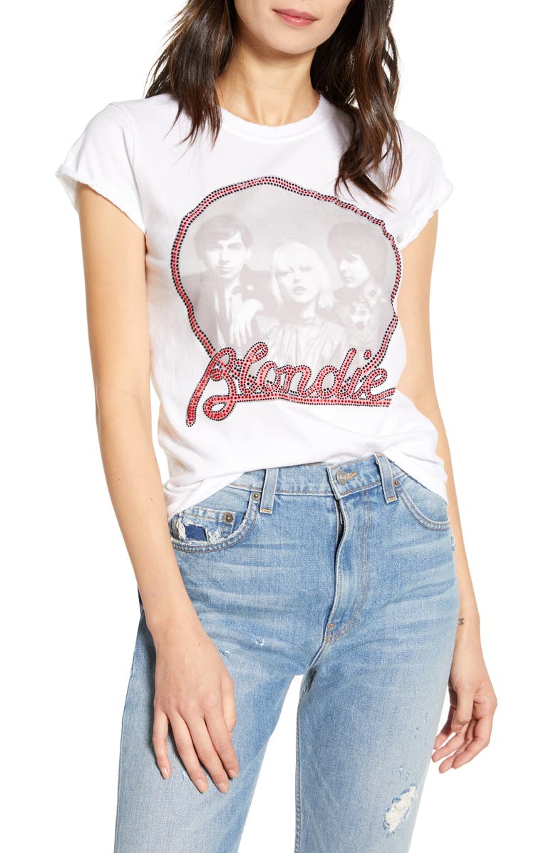 Recycled Karma Crystal Embellished Blondie Hot Fix Tee, Main, color,