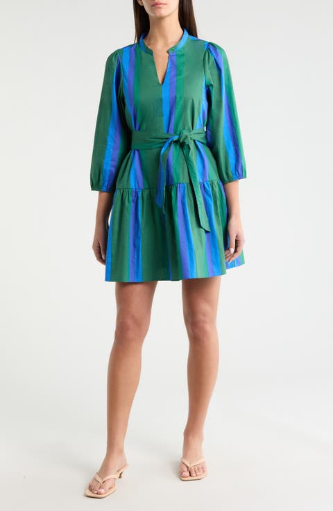 Dolary Stripe Leola Mini Shirtdress