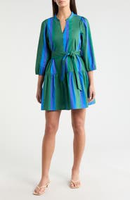 SUGARLIPS Dolary Stripe Leola Mini Shirtdress