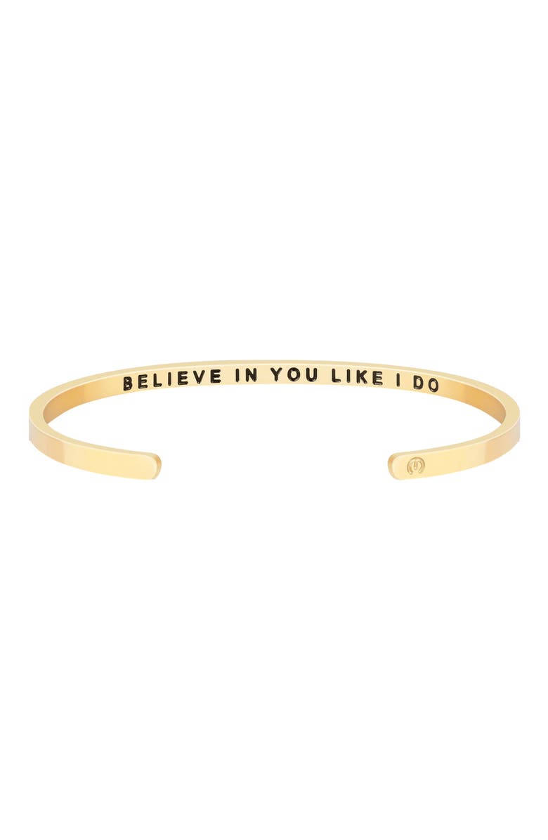 Mantra Believe In You Like I Do (within) bracelet, Main, color, Yellow Gold
