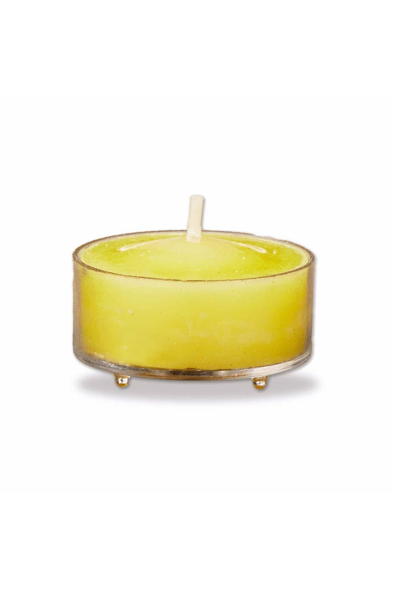 Color Studio Yellow Tealight Candles Set of 8 Smokeless Wax, Alternate, color, Yellow