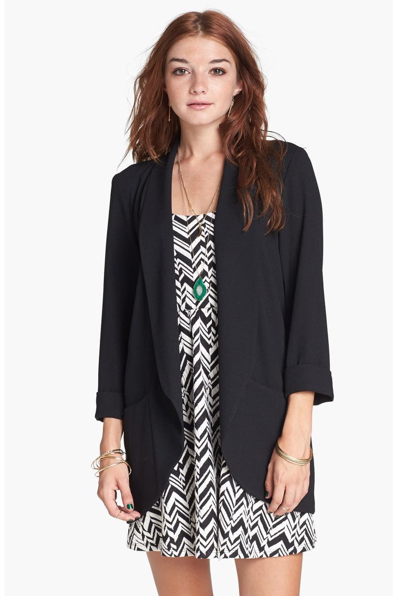 Downtown' Blazer, Main, color, BLACK