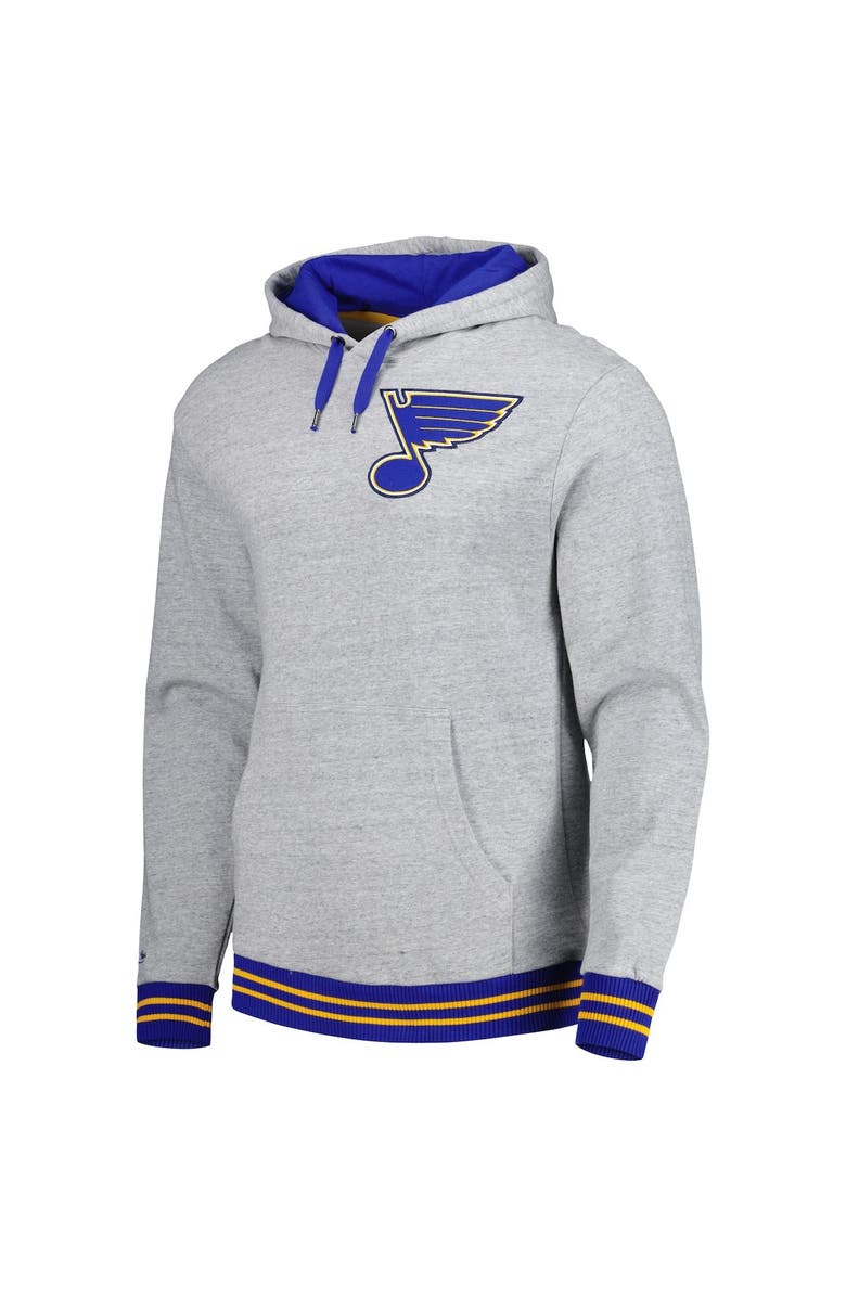Mitchell & Ness Men's Mitchell & Ness Heather Gray St. Louis Blues Classic French Terry Pullover Hoodie, Alternate, color,